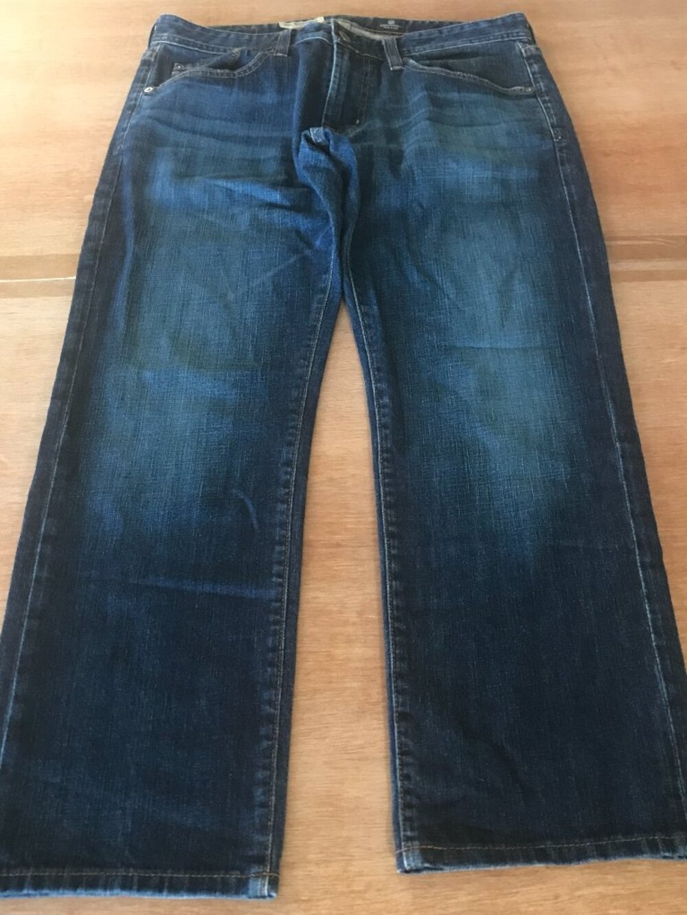 AG Adriano Goldschmied The Matchbox Slim Straight Jeans Men 32x26 Blue Low Rise